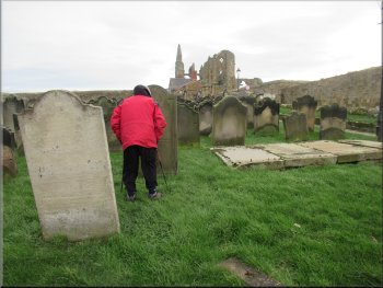 Exploring the churchyard at St Mary's