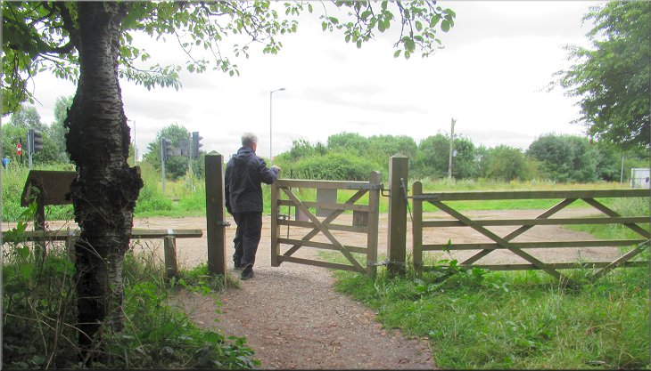 Gate back into the nature reserve car park