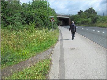 About to cross back under the A64 by-pass