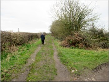 Public footpath along a farm track from Kirk Moor Farm
