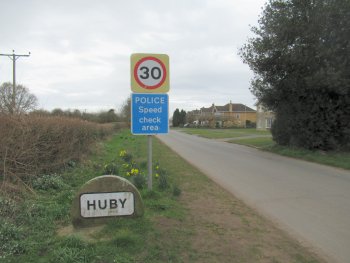 Following Stillington Road into Huby