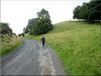 Walking up the hill towards Spaunton