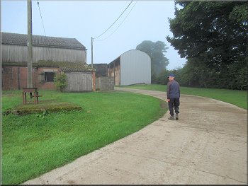 Path along the farm track through Grange Farm