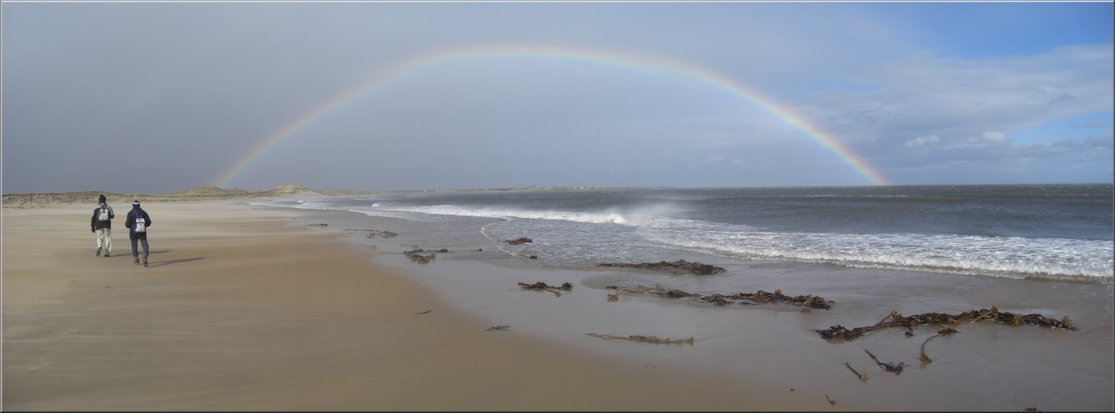Rainbow over Beadnell Bay